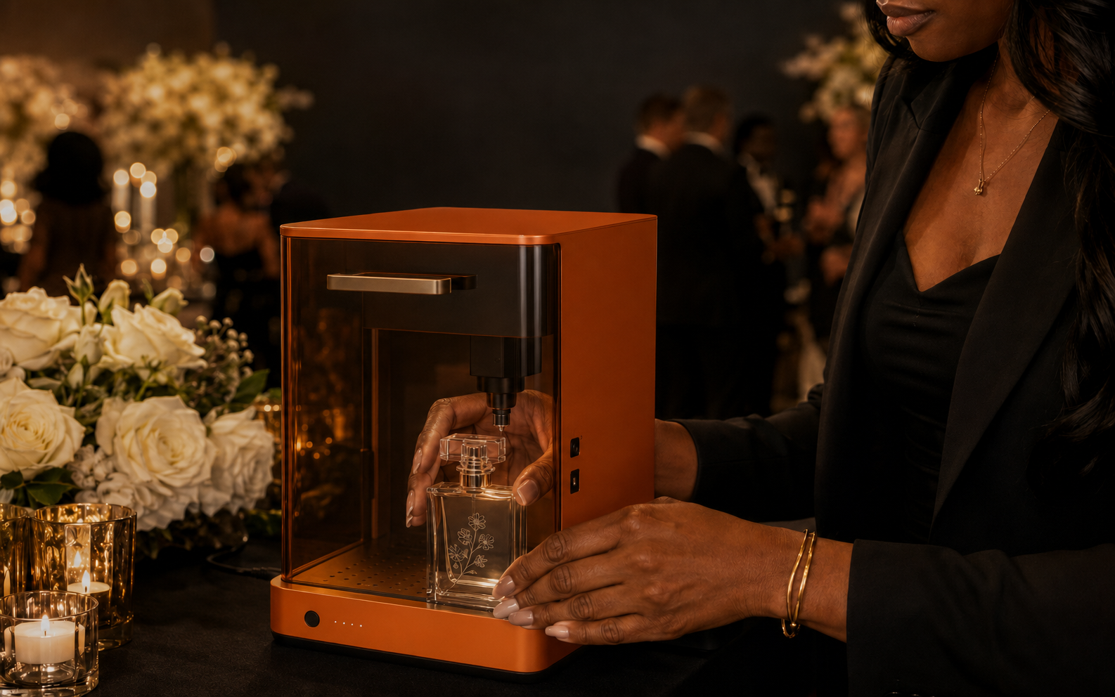 Luxury live engraving experience at an elegant event